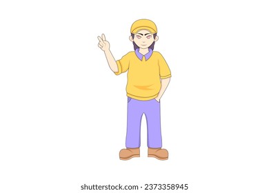 Young Boy Character Design Illustration