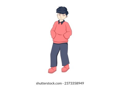 Young Boy Character Design Illustration
