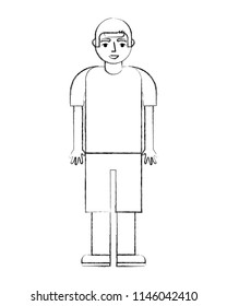  young boy character in short pants and shirt