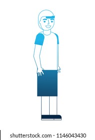  young boy character in short pants and shirt