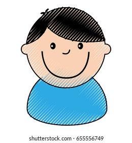 young boy drawing avatar character