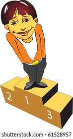 Young boy at the first place- winner