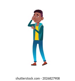 young boy forgot book at home cartoon vector. young boy forgot book at home character. isolated flat cartoon illustration