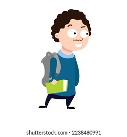 young boy gets ready for education class.