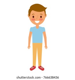 Young Boy Kid Smiling Happy Gesture Stock Vector (Royalty Free ...