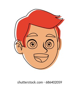 Young Boy Person Portrait Head Male Stock Vector (Royalty Free