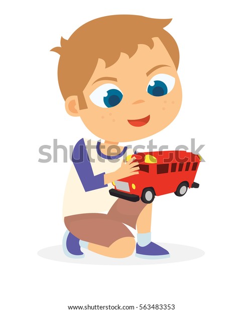 niño jugando con un carro