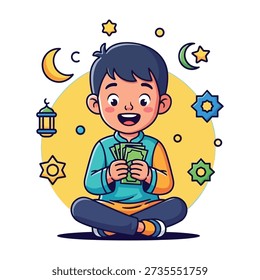 Young boy practicing spirituality and reading holy book with faith and devotion