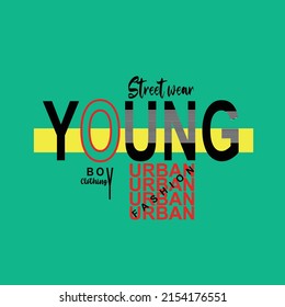 young boy Premium Vector illustration of a text graphic. suitable screen printing and DTF for the design boy outfit of t-shirts print, shirts, hoodiesand baba suit, kids cottons, etc.