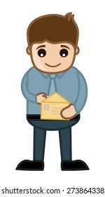 Young Boy Reading a Letter