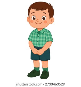 Menino de uniforme escolar