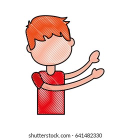 young boy sent air kiss 