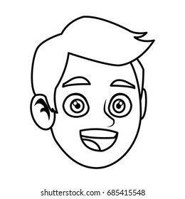 young boy smiling portrait head male