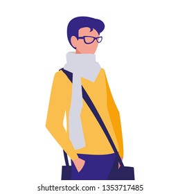 young boy student modeling