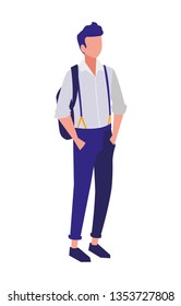 young boy student modeling