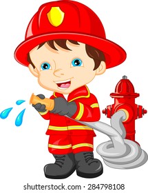 young boy wearing Firefighter