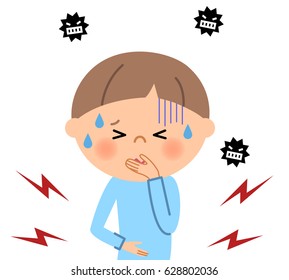 Young boy,Abdominal pain