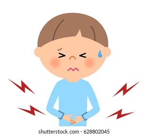 Young boy,Abdominal pain