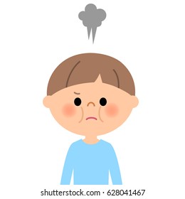 Young boy,Get angry