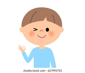 Young boy,Ok Sign