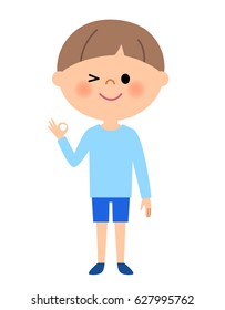 Young boy,Ok Sign