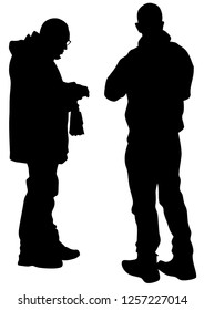 Young boys crowds on white background