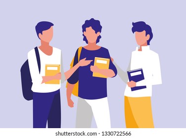 young boys modeling with notebooks