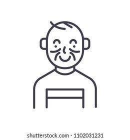 Young bully black icon concept. Young bully flat  vector symbol, sign, illustration.