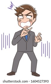Young business man.He is shocked.