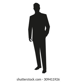 Young business man silhouette