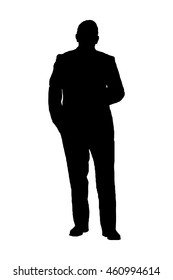 young business man silhouette businessman vector illustration eps jpg design in black icon