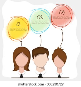 Young business man and women on stylish background for your business, presentation and publication.