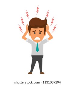 
A young business professional with anger expressions
