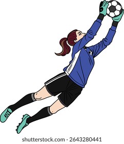 Young business woman jumping in active fitness silhouette