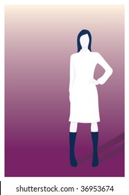 Young Business Woman Standing