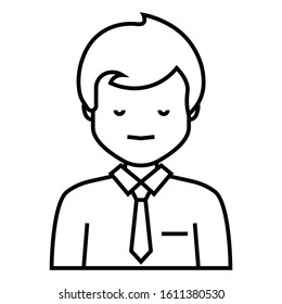 Young Businessman Avatar Vector Icon Design Cocnept