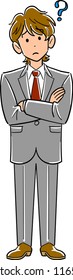Young businessman with doubt