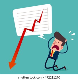 young businessman get desperate because of his loss