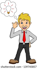 young businessman good idea