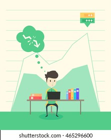 Young businessman looking for perfect solution