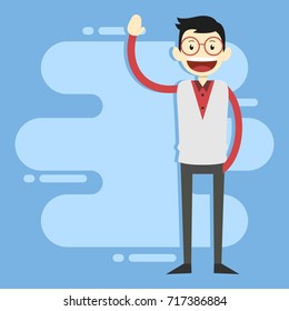 Young businessman, manager, and lecturer character design vector 