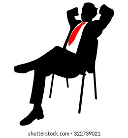 Young businessman relaxing