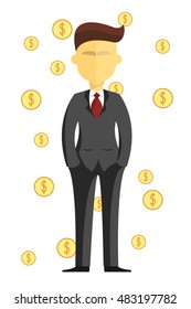 Young businessman standing