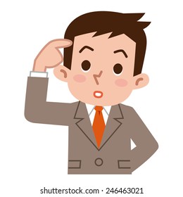Young businessman thinking