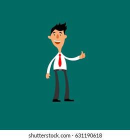 Young businessman. Vector image.
