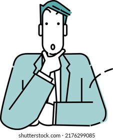 A young businessman who thinks about work anxiety