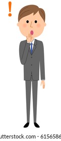 Young businessman,Be surprised
