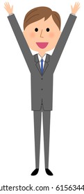 Young businessman,Cheers