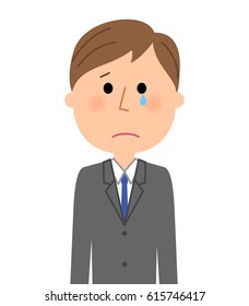 Young businessman,Cry