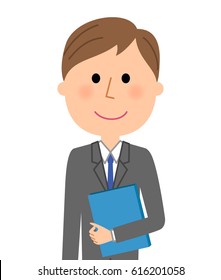 Young businessman,Having files